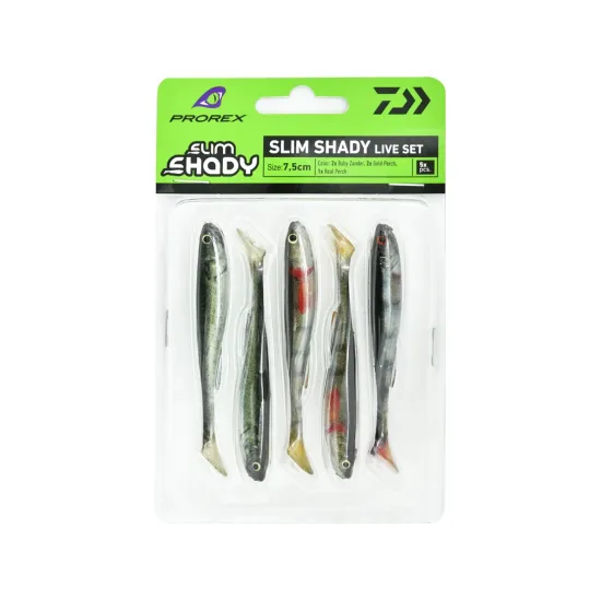 Zestaw przynęt Daiwa Prorex Real Slim Shady Live Set 7.5cm 3,3g 5 sztuk