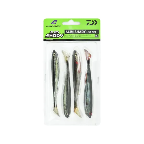 Zestaw przynęt Daiwa Prorex Real Slim Shady Live Set 10.5cm 8g 4 sztuki