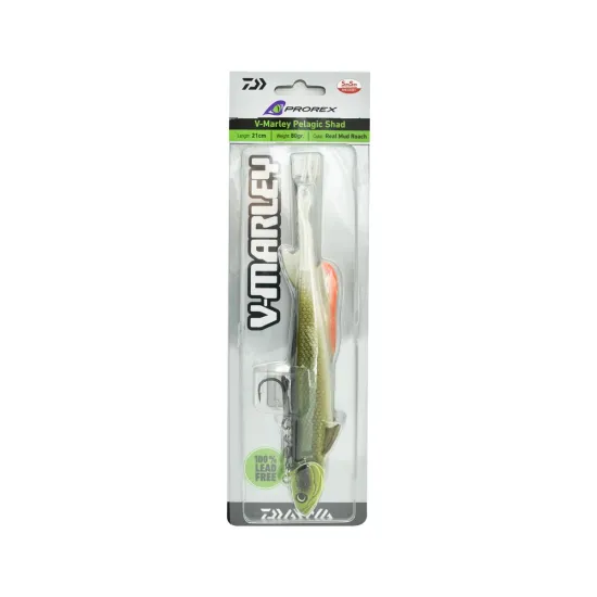 Przynęta miękka uzbrojona Daiwa Prorex V-Marley Pelagic Shad 21cm 80g real mud roach