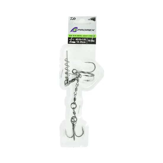 Dozbrojka Daiwa Prorex Screw-In Swivel Assist Stinger 2/0+1/0 70lb 18-25cm