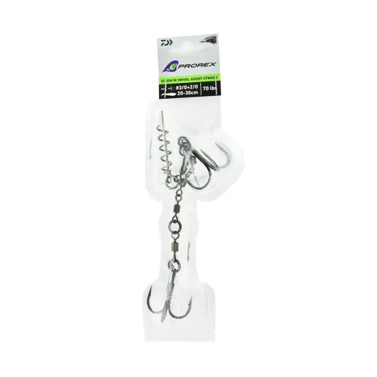 Dozbrojka Daiwa Prorex Screw-In Swivel Assist Stinger 3/0+2/0 70lb 20-30cm