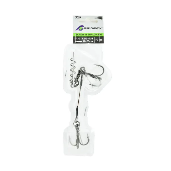 Dozbrojka Daiwa Prorex Screw-In Shallow Rig 2/0+1/0 70lb 18-25cm