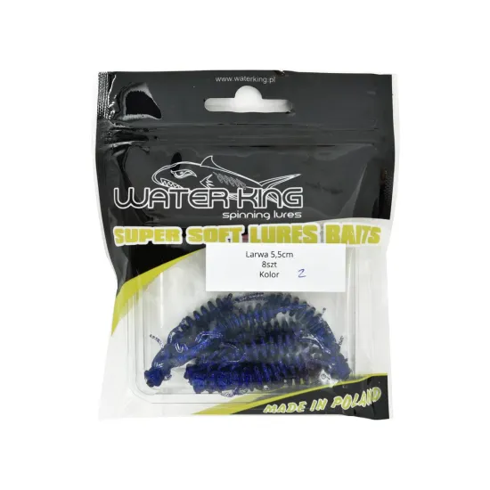 Przynęta Water King Larwa 5,5cm 8 sztuk kolor 2