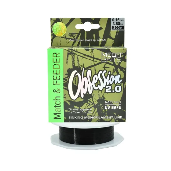 Żyłka spławikowa, feederowa MegaBAITS Obsession 2.0 Match & Feeder 0.16mm 300m