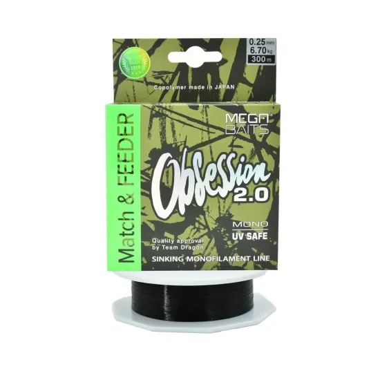 Żyłka spławikowa, feederowa MegaBAITS Obsession 2.0 Match & Feeder 0.25mm 300m