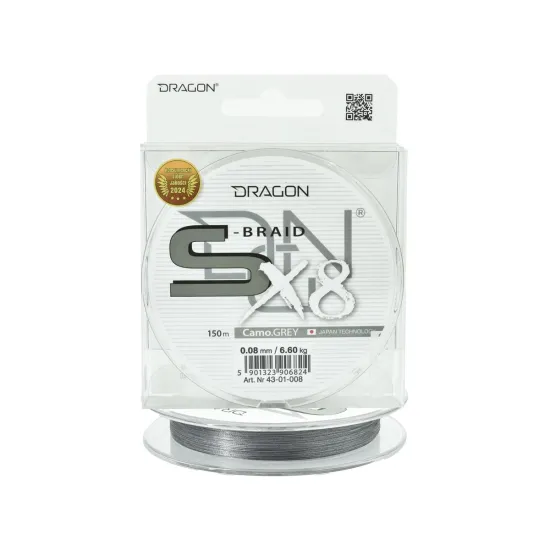 Plecionka spinningowa Dragon S-Braid X8 0.08mm 150m camo grey
