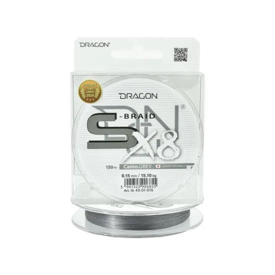 Plecionka spinningowa Dragon S-Braid X8 0.15mm 150m camo grey