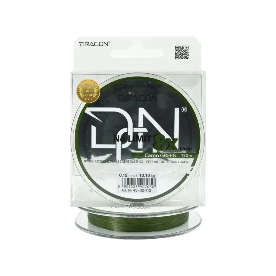 Plecionka spinningowa Dragon No Limit 8X-Braid 0.12mm 150m camo green