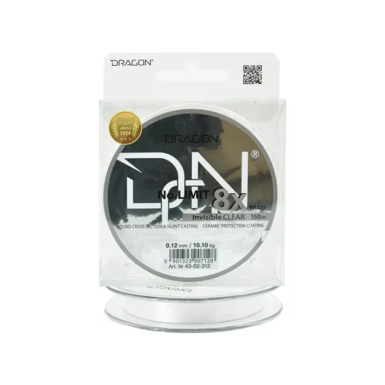 Plecionka spinningowa Dragon No Limit 8X-Braid 0.12mm 150m invisible clear