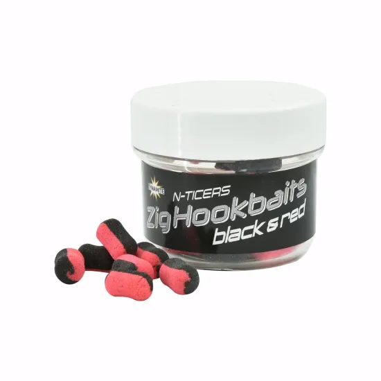 Pellet haczykowy pływający N-Ticers Zig Hookbaits Black & Red 12x6mm Dynamite Baits