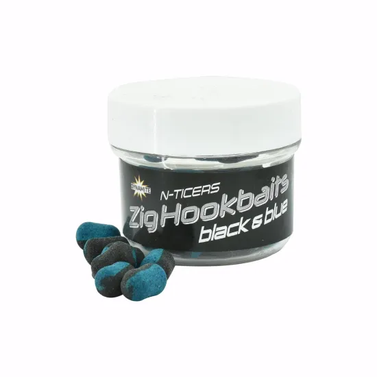Pellet haczykowy pływający N-Ticers Zig Hookbaits Black & Blue 12x6mm Dynamite Baits
