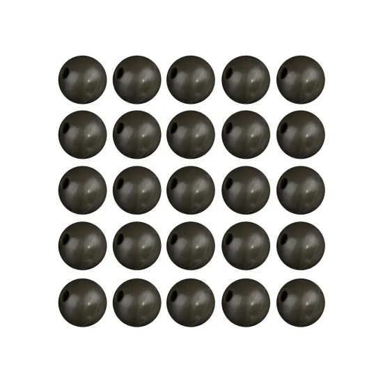 Koralik silikonowy miękki Mikado 6mm ciemnozielony 25 sztuk