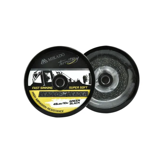 Przypon karpiowy Mikado Leadcore Leader 45lbs/10m - czarno-zielony