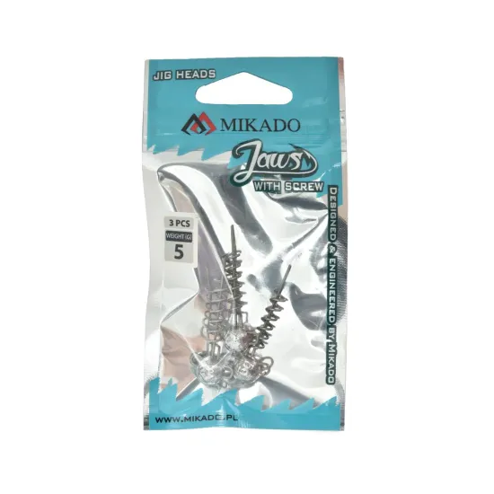 Główka jigowa z wkrętem Mikado Jaws 5g 3 sztuki