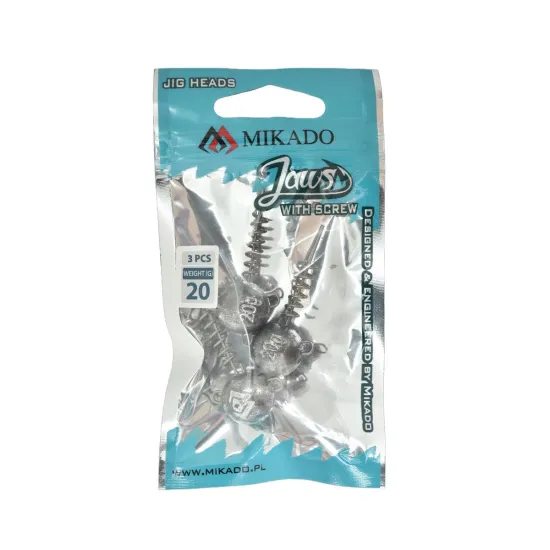 Główka jigowa z wkrętem Mikado Jaws 20g 3 sztuki