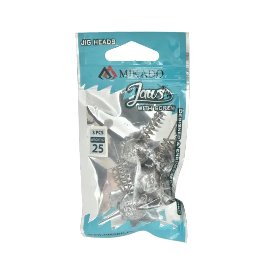 Główka jigowa z wkrętem Mikado Jaws 25g 3 sztuki