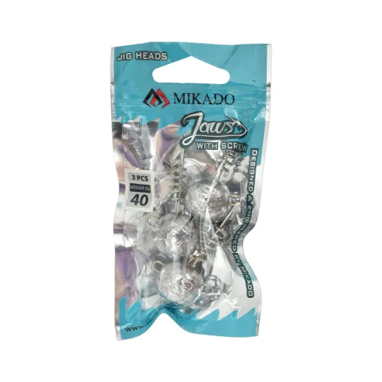 Główka jigowa z wkrętem Mikado Jaws 40g 3 sztuki