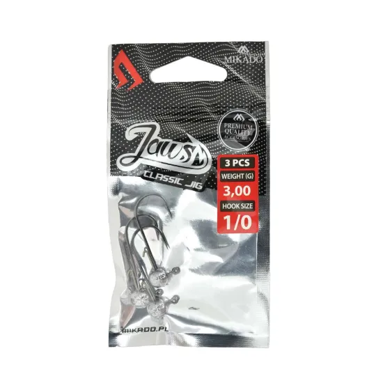 Główka jigowa spinningowa Mikado Jaws Classic rozmiar 1/0 3g 3 sztuki
