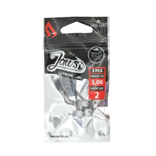 Główka jigowa spinningowa Mikado Jaws Classic rozmiar 2 3g 3 sztuki