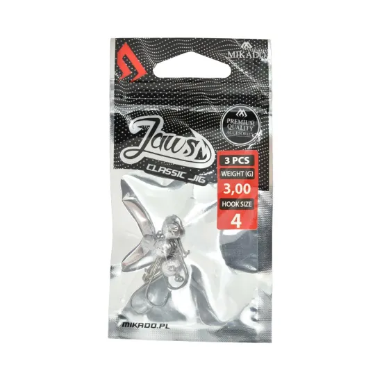 Główka jigowa spinningowa Mikado Jaws Classic rozmiar 4 3g 3 sztuki