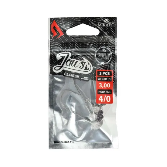 Główka jigowa spinningowa Mikado Jaws Classic rozmiar 4/0 3g 3 sztuki