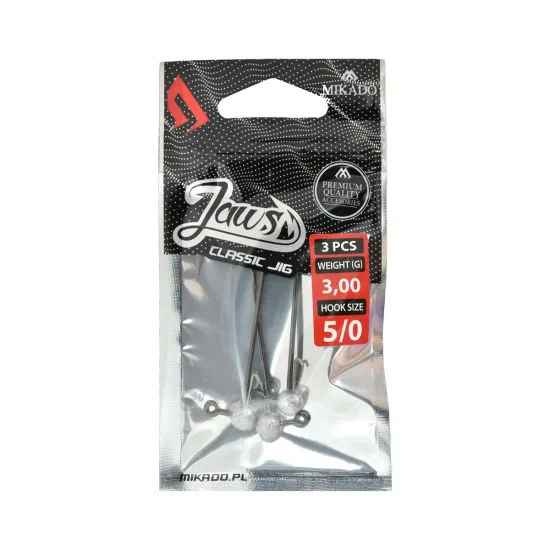 Główka jigowa spinningowa Mikado Jaws Classic rozmiar 5/0 3g 3 sztuki