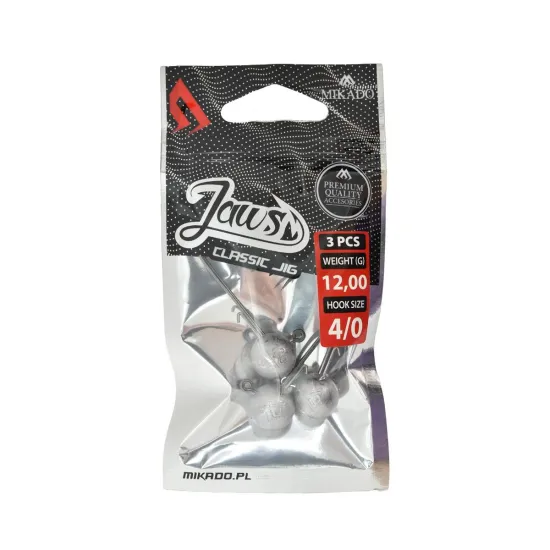 Główka jigowa spinningowa Mikado Jaws Classic rozmiar 4/0 12g 3 sztuki