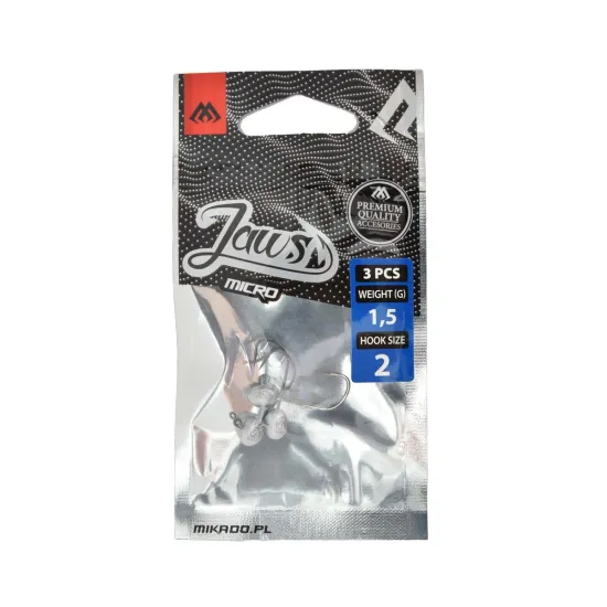 Główka jigowa Mikado Jaws Micro 1,5g rozmiar 2 3 sztuki