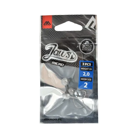 Główka jigowa Mikado Jaws Micro 2g rozmiar 2 3 sztuki