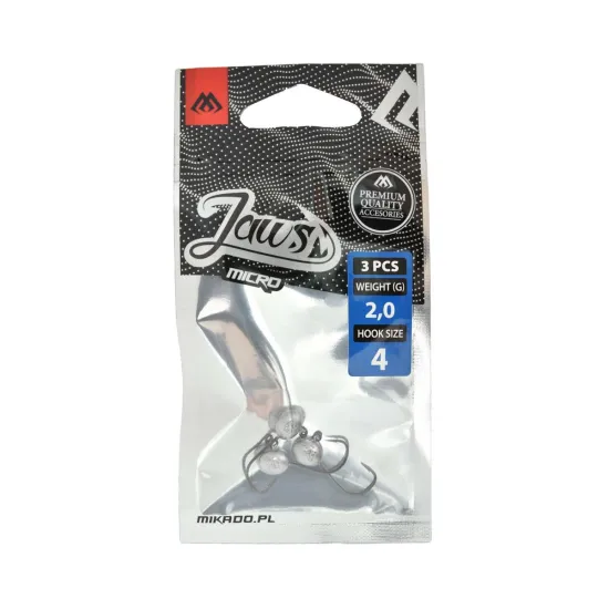 Główka jigowa Mikado Jaws Micro 2g rozmiar 4 3 sztuki
