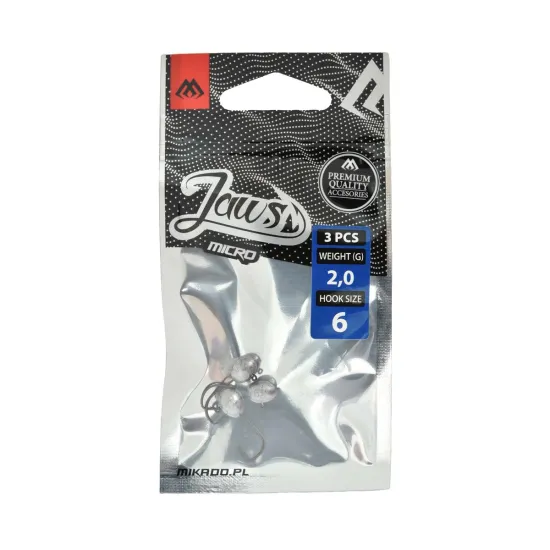 Główka jigowa Mikado Jaws Micro 2g rozmiar 6 3 sztuki