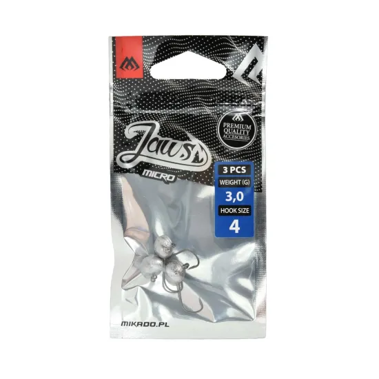 Główka jigowa Mikado Jaws Micro 3g rozmiar 4 3 sztuki