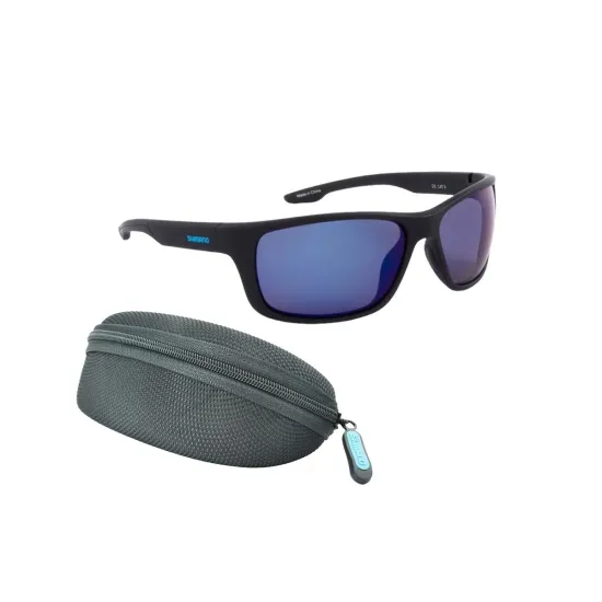 Okulary polaryzacyjne Matte Black & Blue Mirror Shimano
