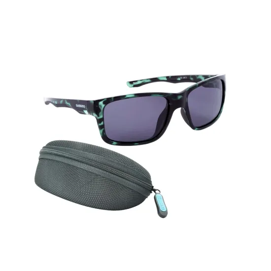 Okulary polaryzacyjne Green Tortoiseshell & Dark Grey Shimano