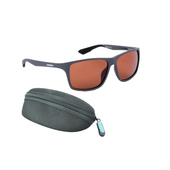 Okulary polaryzacyjne Matte Dark Grey & Copper Shimano