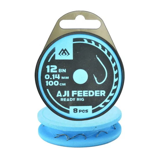Haczyki z przyponem Mikado Feeder Aji rozmiar 12 8 sztuk
