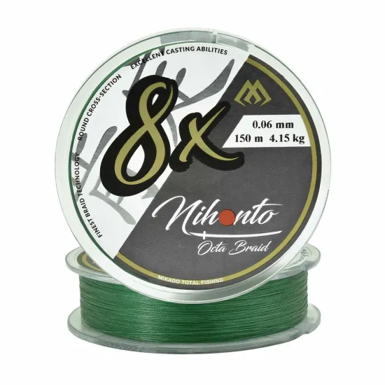 Plecionka spinningowa Mikado Nihonto Octa Braid 0.06mm 150m zielona