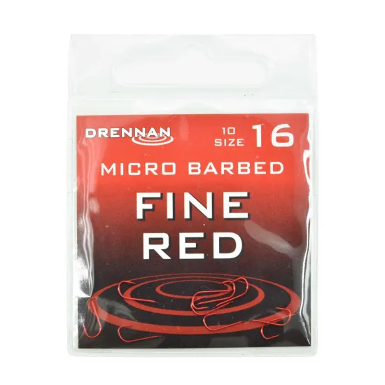 Haki spławikowe Drennan Fine Red rozmiar 16 10 sztuk