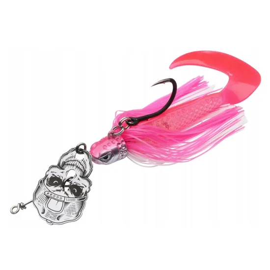 Przynęta sumowa Madcat Skull Blade Jig XL 18cm 75g #7/0 sinking fluo pink UV