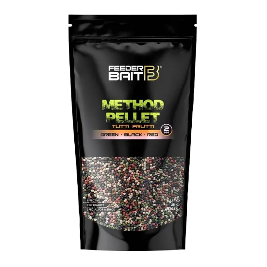 Pellet Micro Tutti Frutti Green Black Red Feeder Bait 2mm 800g