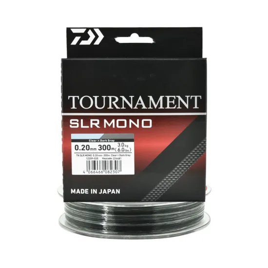 Żyłka feeder, spławikowa Daiwa Tournament SLR 0,20mm 300m szara transparentna