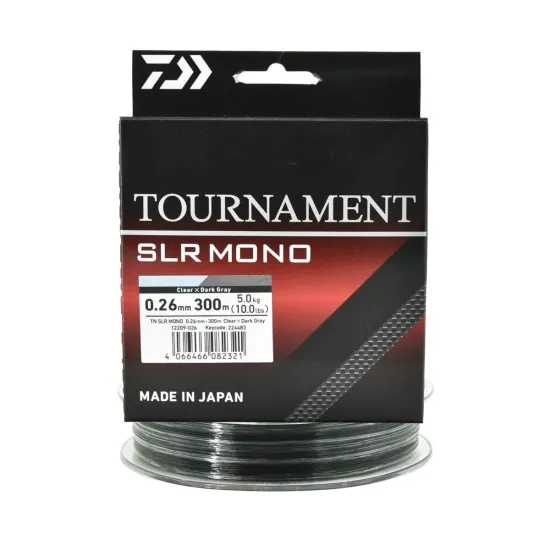 Żyłka feeder, spławikowa Daiwa Tournament SLR 0,26mm 300m szara transparentna