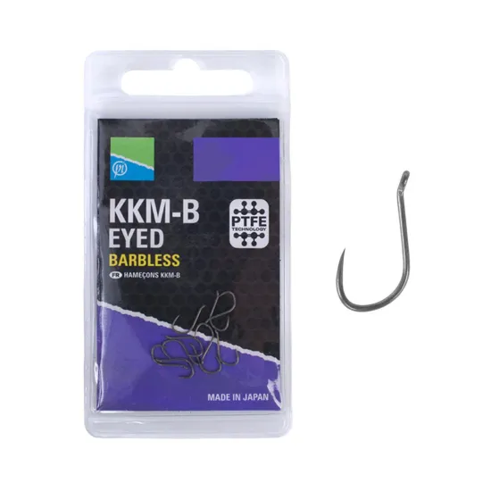 Haczyki bezzadziorowe Preston KKM-B Eyed Barbless rozmiar 10 10 sztuk