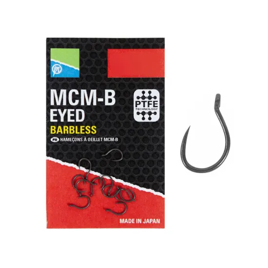 Haczyki bezzadziorowe Preston MCM-B Eyed Barbless rozmiar 14 10 sztuk