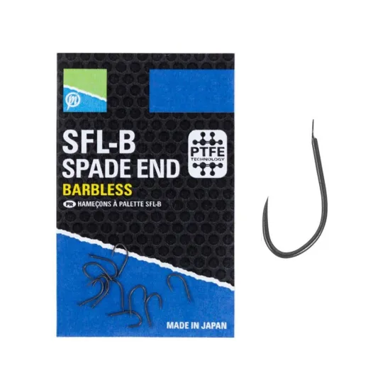 Haczyki bezzadziorowe Preston SFL-B Spade End Barbless rozmiar 20 10 sztuk