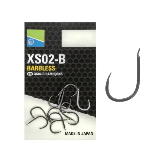 Haczyki bezzadziorowe Preston XS02-B Spade End Barbless rozmiar 10 10 sztuk