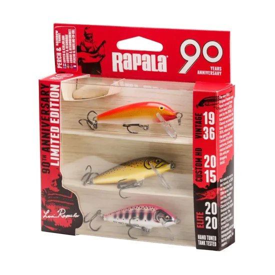 Zestaw trzech woblerów Rapala 90 Years Lure Kit Big Naturistic