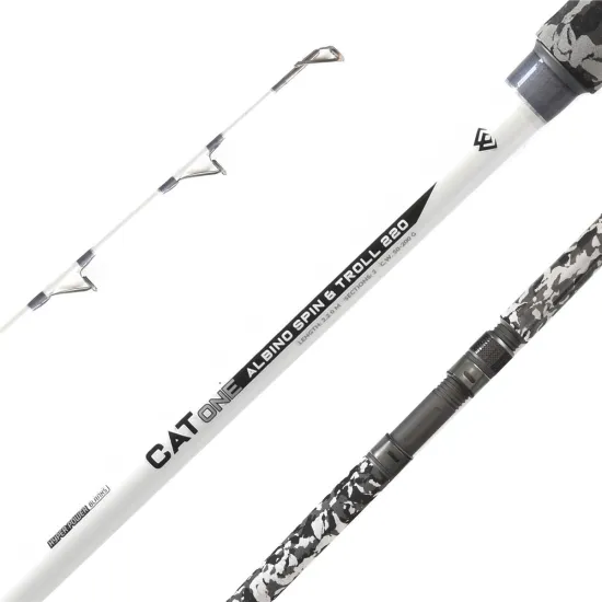 Wędka spinningowa, sumowa Mikado Catone Albino Spin & Troll 2.20m 50-200g-123639