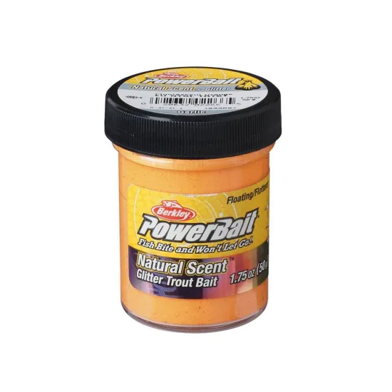 Ciasto Berkley Powerbait Natural Glitter Trout Dough 50g cheese fluorescent orange glitter floating