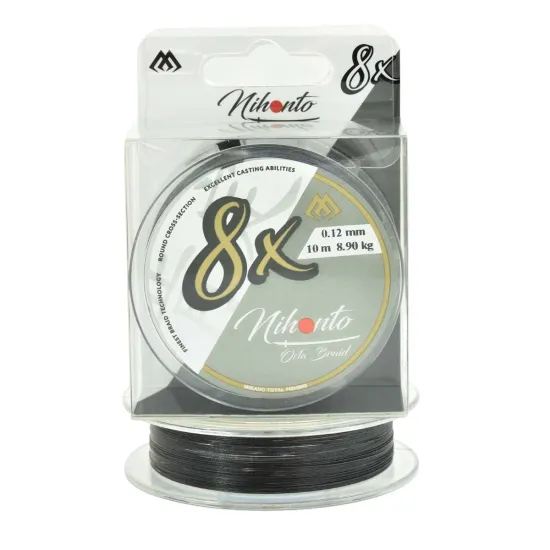 Plecionka na przypony Mikado Nihonto Octa Braid 0.12mm 10m czarna